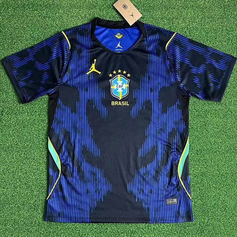 Brésil – Maillot Extérieur Coupe du Monde 2026 – Noir, Bleu, Jaune